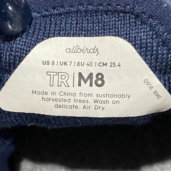 Allbirds Men's Tree Runners in Classic Marine Blue‎ (White Sole) - Picture 11 of 11